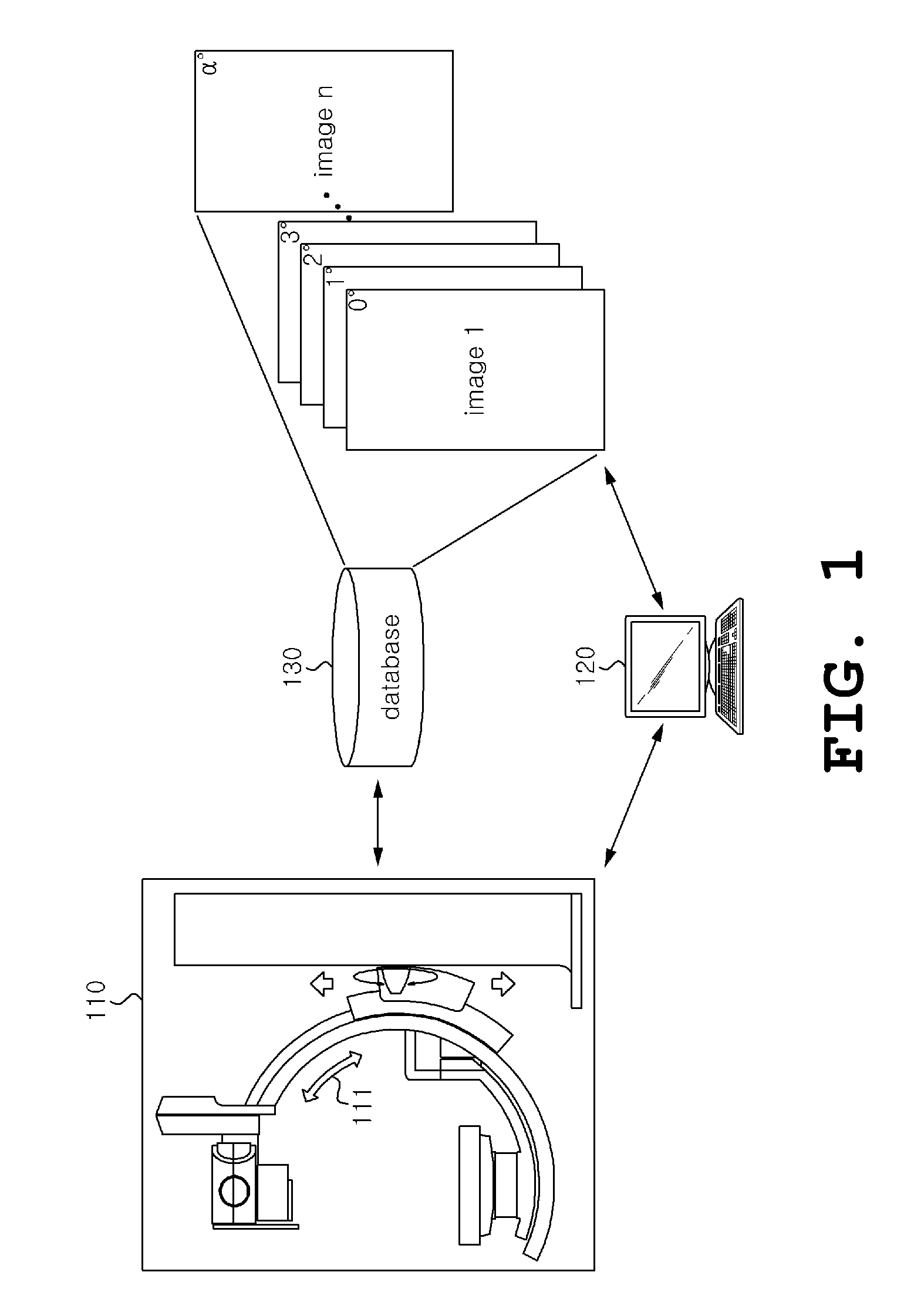 Method and device for controlling rotation angle of c-arm of medical imaging apparatus