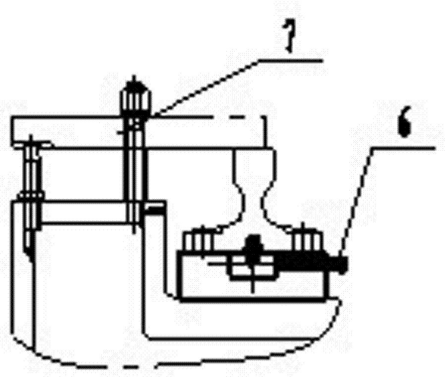 Device of drill front shaft master pin hole