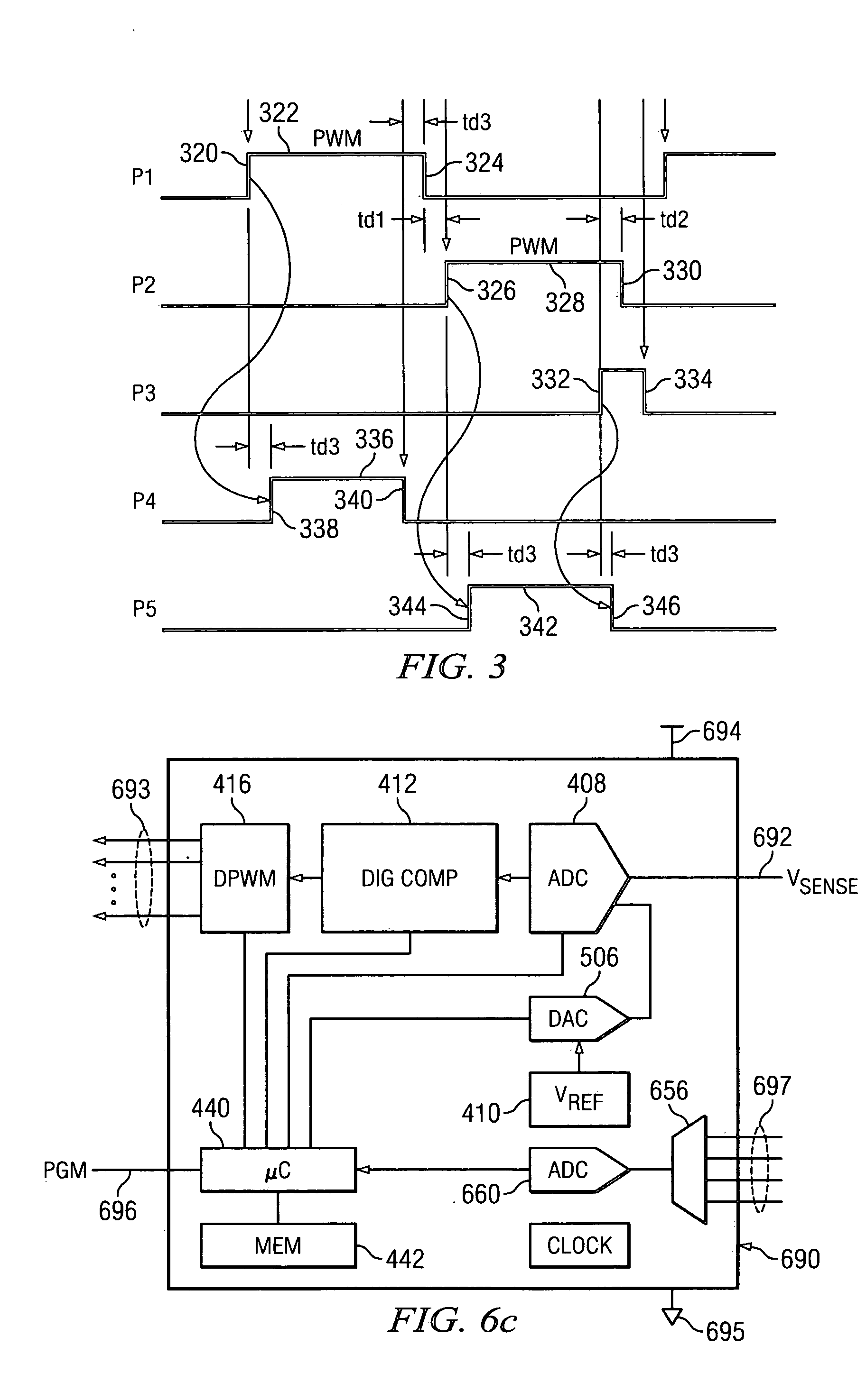 Digital PWM controller for digital power supply having programmable dead times