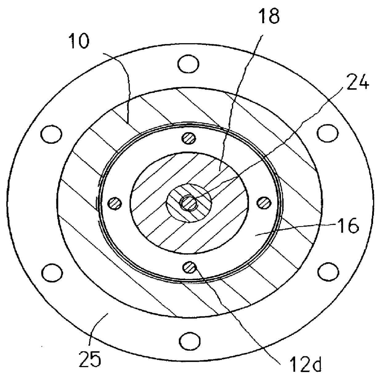 Device for converting a rotary motion into an axial motion