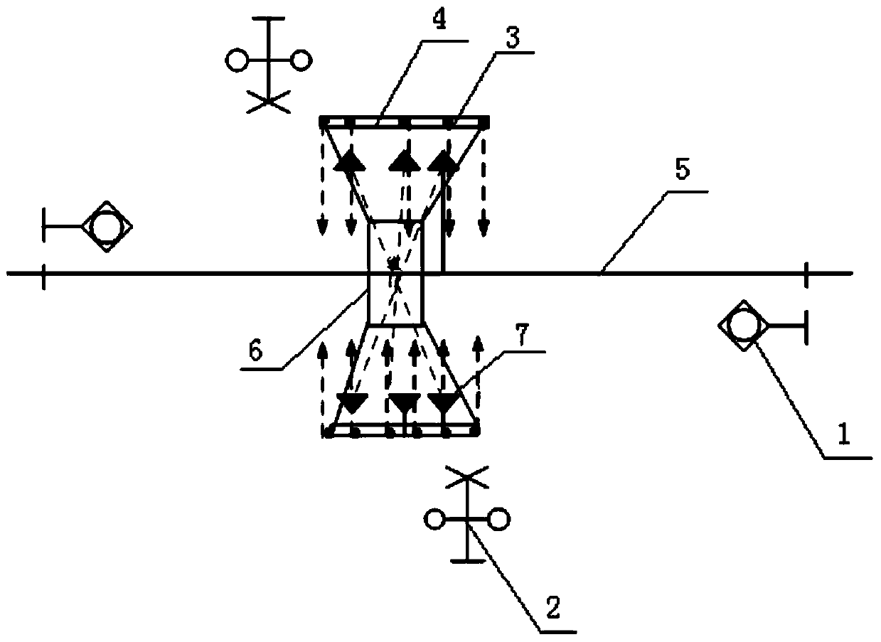 Auxiliary alarming device of railway grade crossing