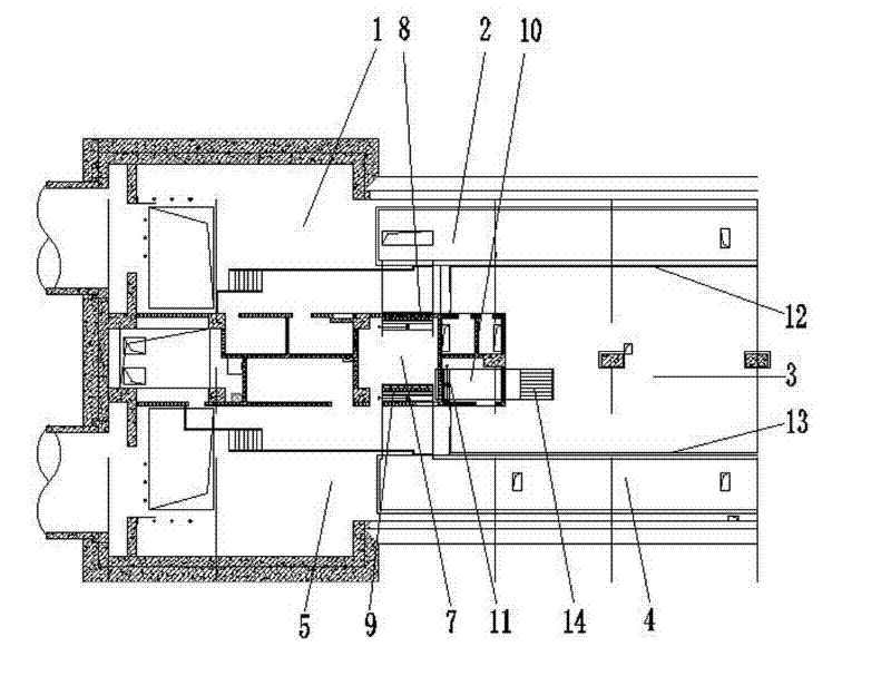 Fume exhaust layout structure for subway platform and screen door system