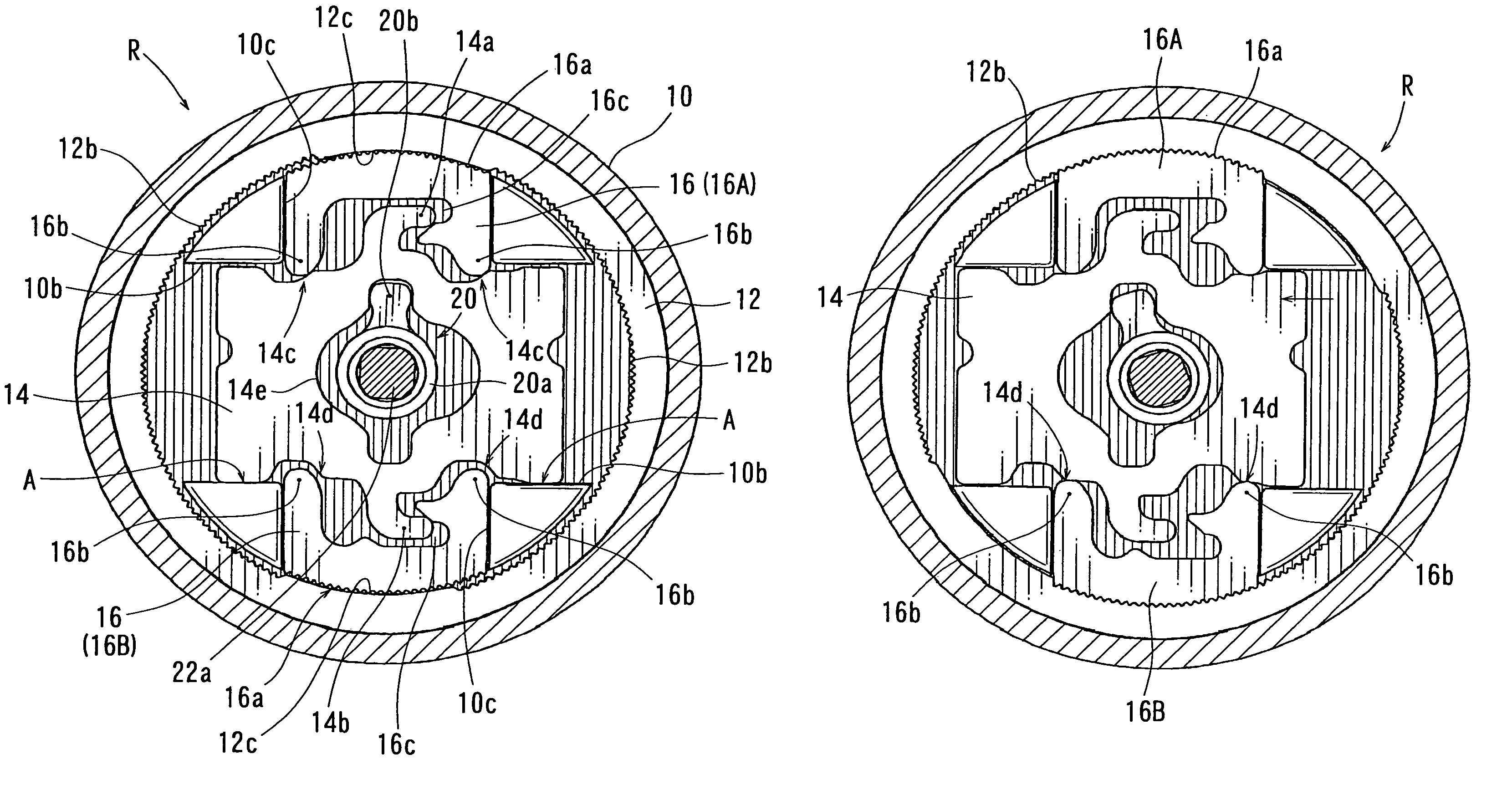 Reclining device and method of locking the device