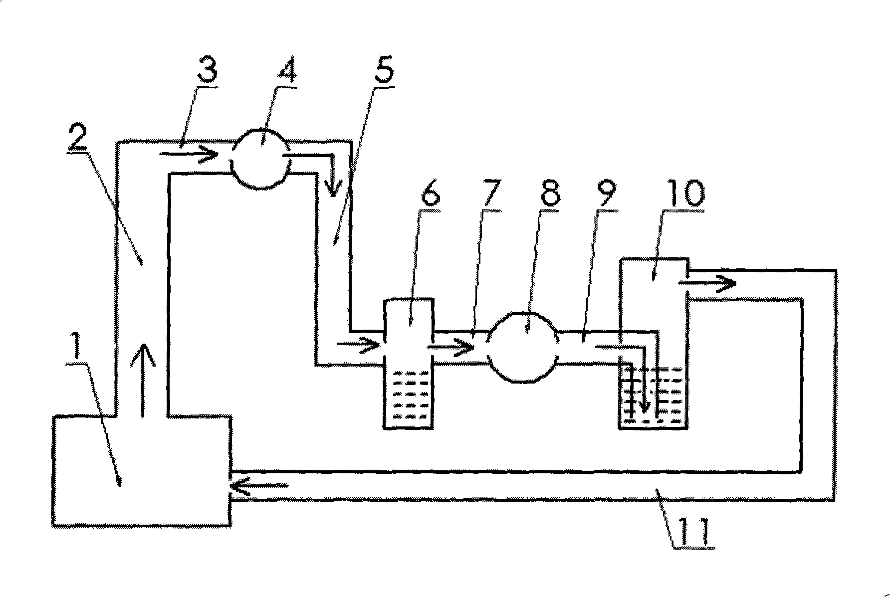 Cupola dust and waste gas treatment device