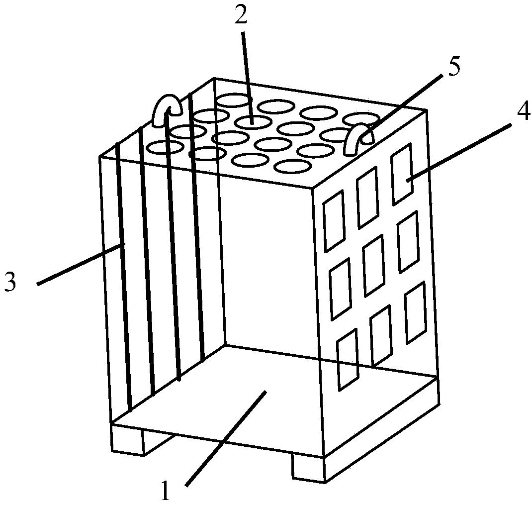 Shaft part drying and storing cabinet capable of being hoisted