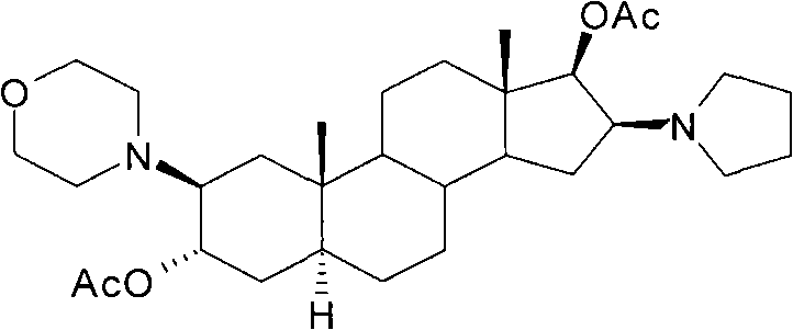 Method for preparing rocuronium bromide midbody compound crystal