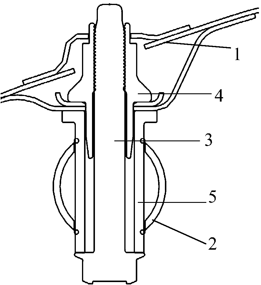 Double guide positioning device for mounting auxiliary frame