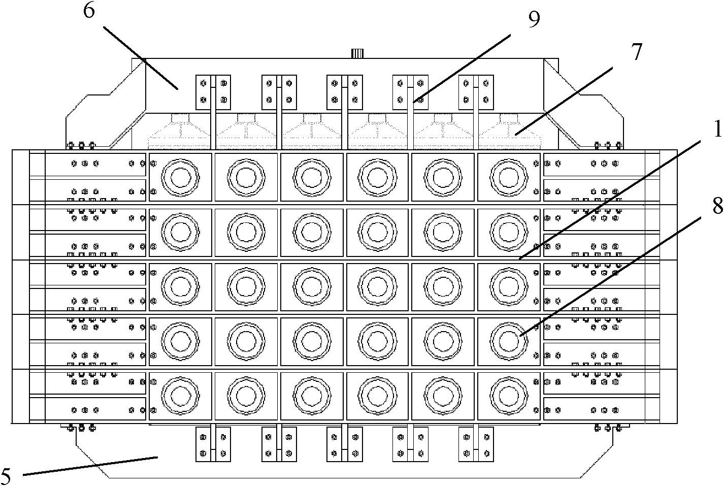 Large-sized combined dynamic and static multifunctional geotechnical engineering simulation testing device