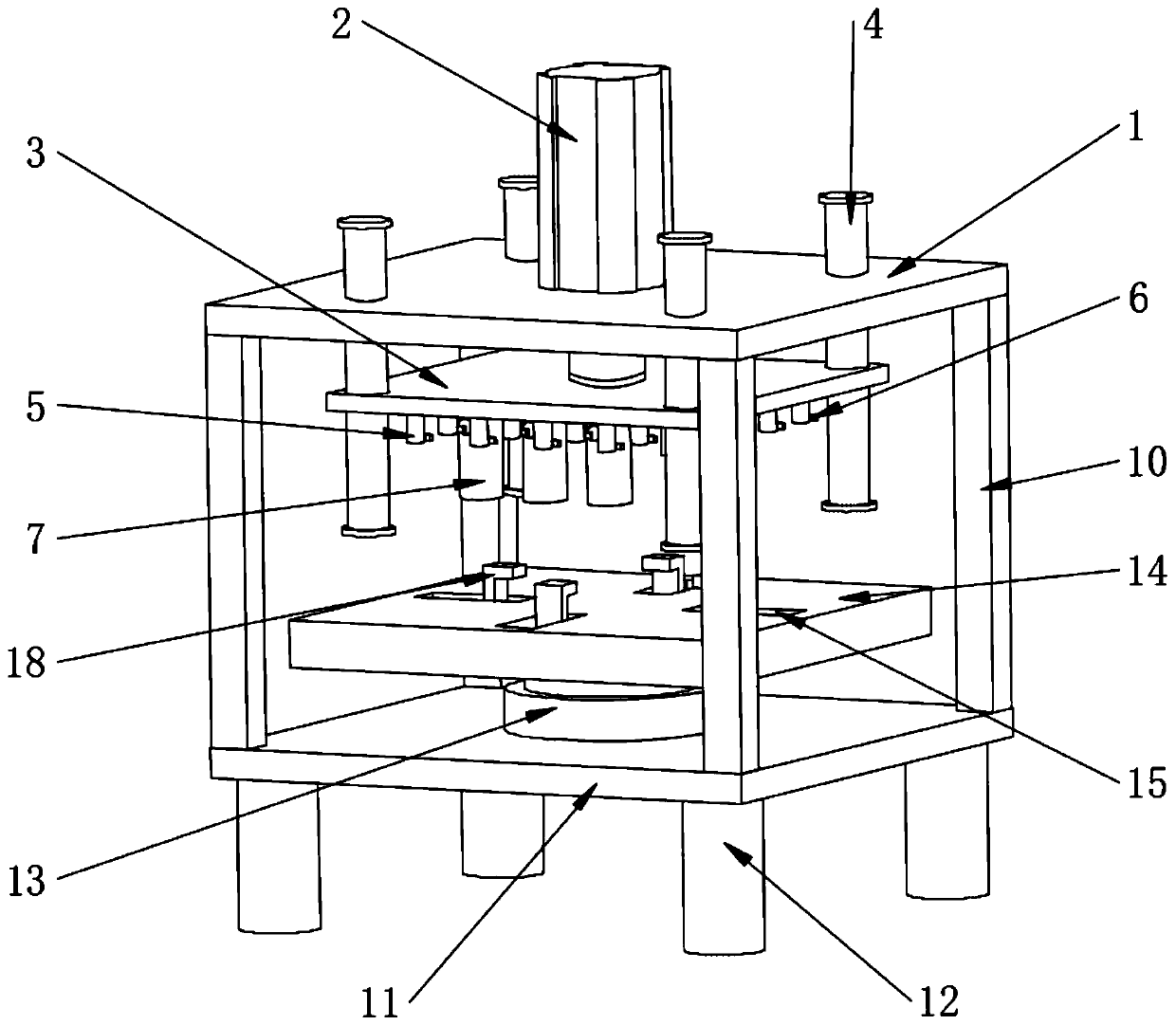 Special hot riveting equipment for automobile parts