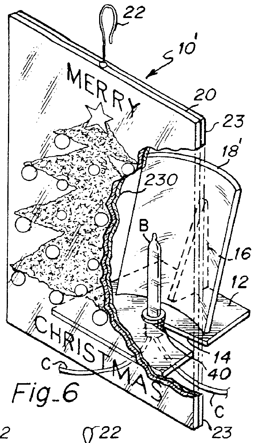 Backlighting apparatus for a light transmissive ornament