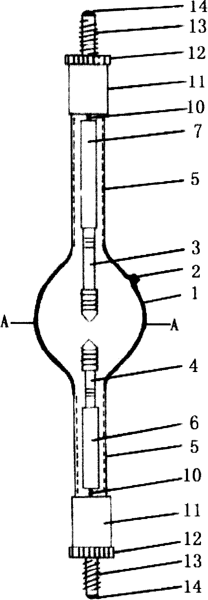 Distance light spherical shape ultra-high pressure mercury xenon-arc lamp