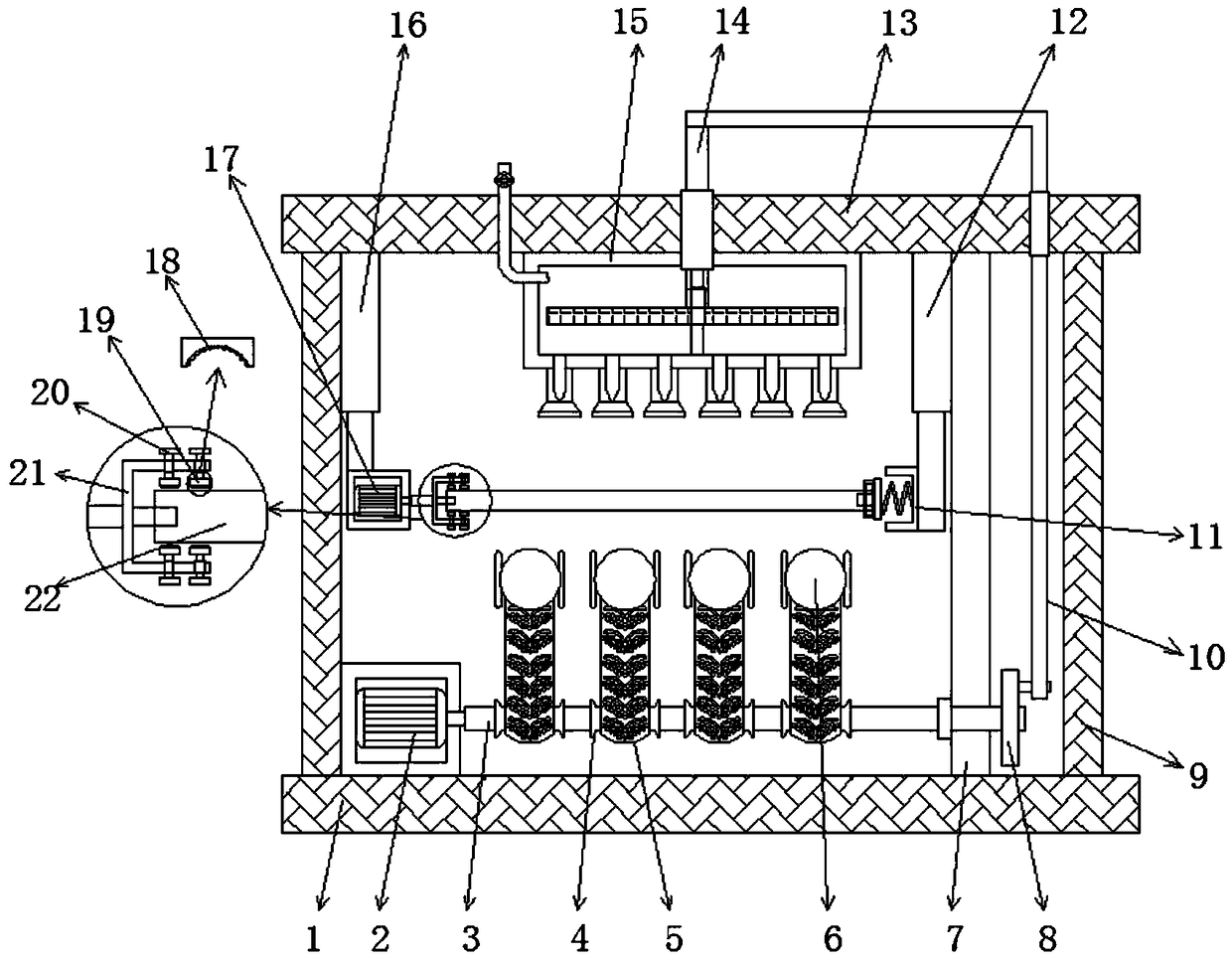 Steel pipe surface rust removal and dirt removal device based on building site construction