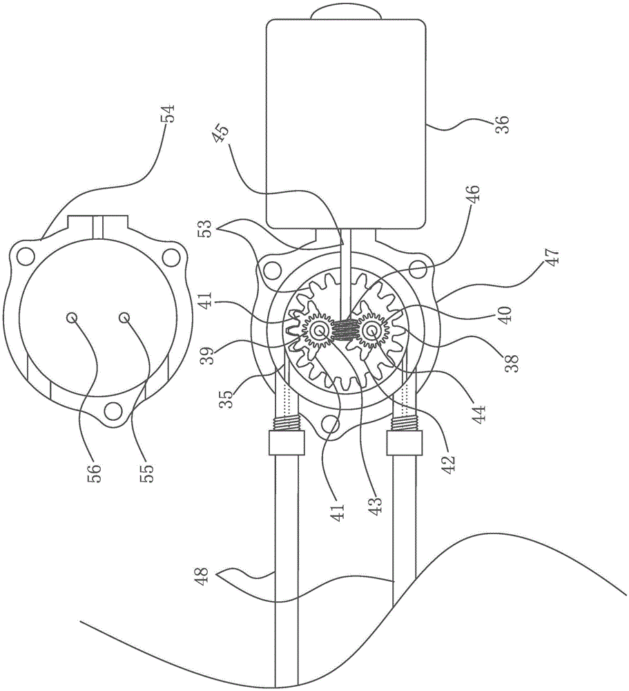 Double blade flexible wall wire wheel drive wiper