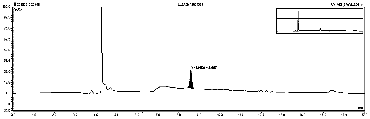 Blood linezolid drug concentration monitoring kit and detection method thereof