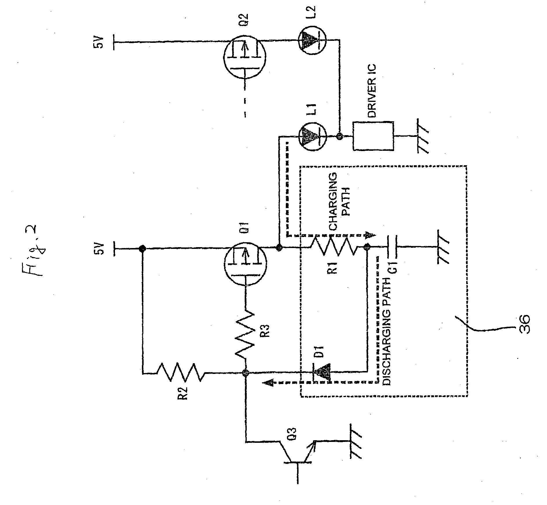 Control circuit for charging and discharging, illuminating apparatus and driving method thereof