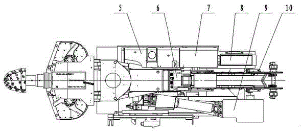 Digging, anchoring and drilling integrated hard rock tunneling machine