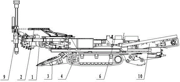 Digging, anchoring and drilling integrated hard rock tunneling machine