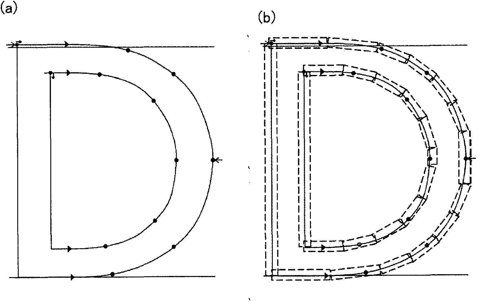 Character drawing device and character drawing method