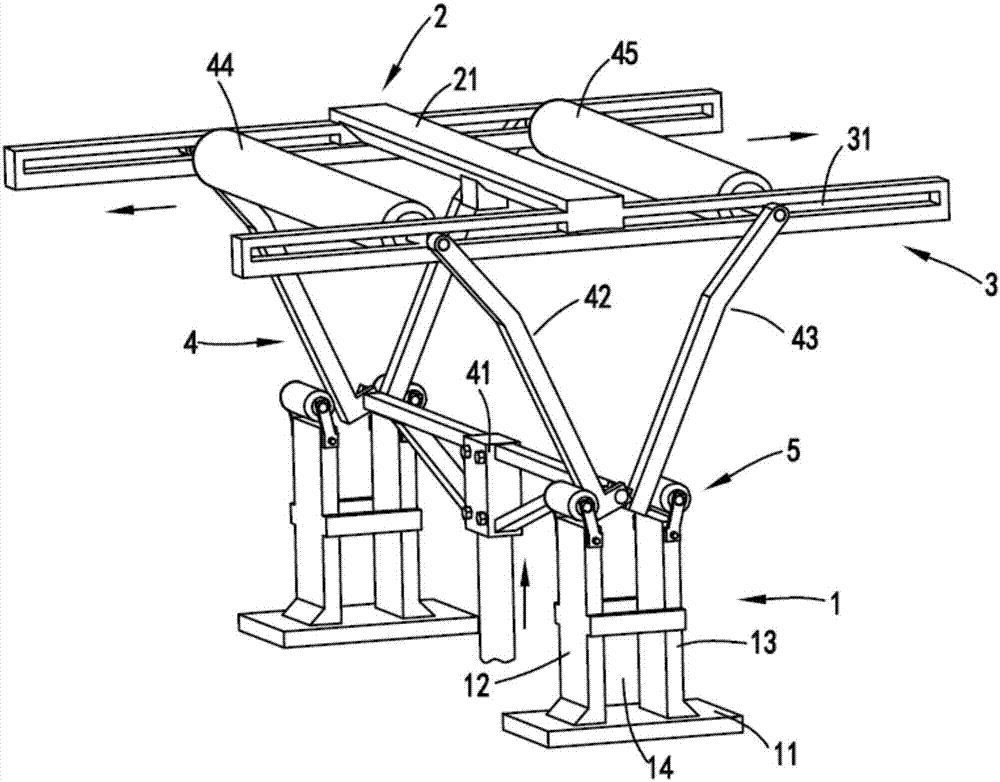 Rolling type leveling mechanism