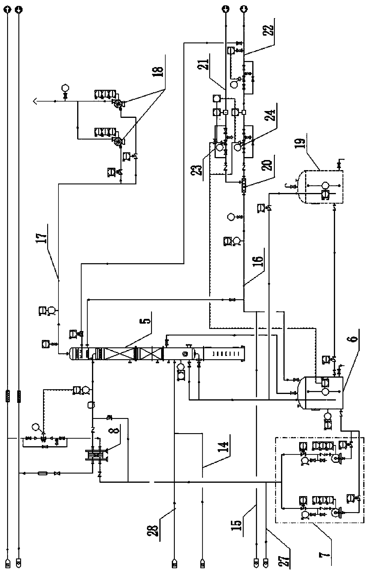 System and technology for producing sodium hypochlorite by tower-type continuous method