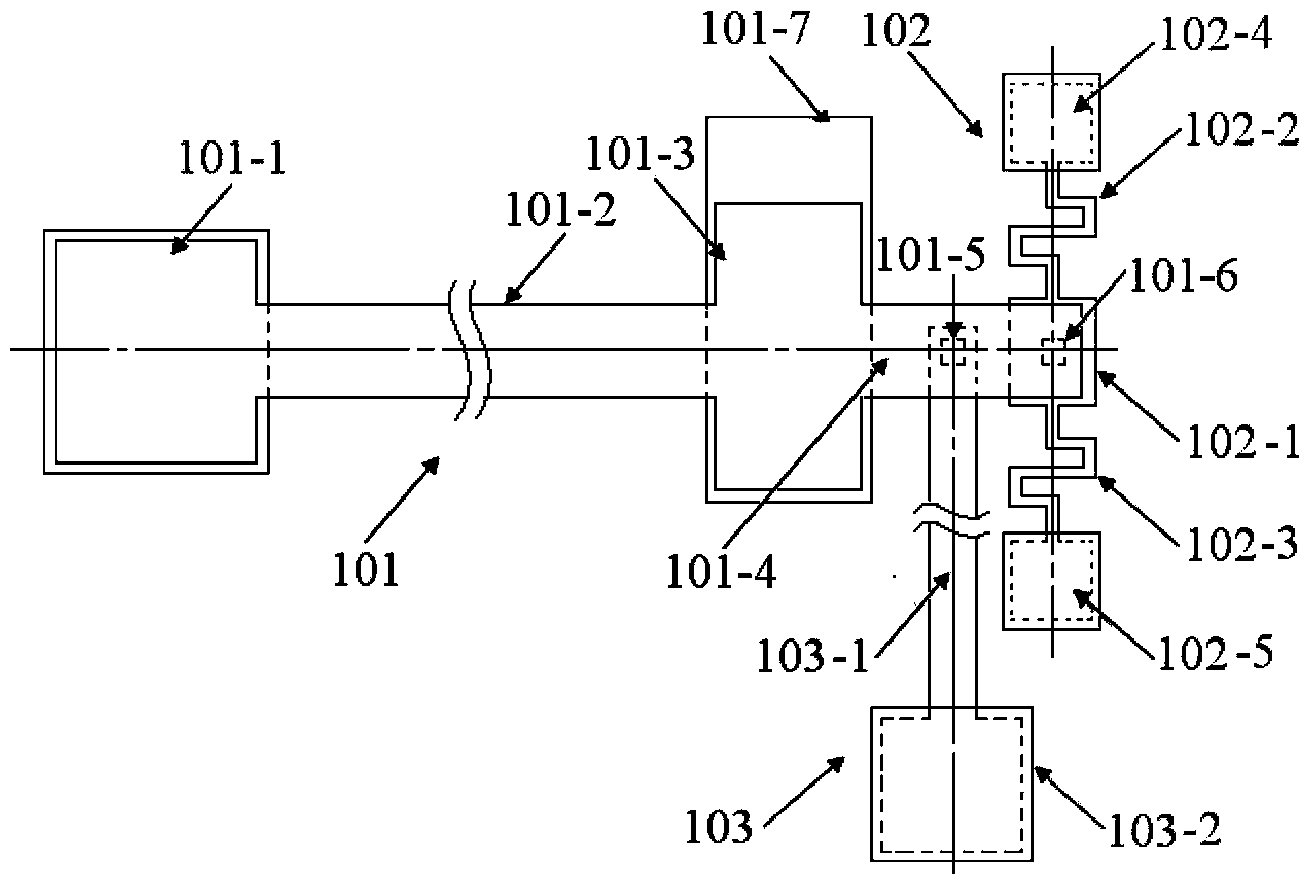 Structure and method for testing Young modulus of thin film silicon material on insulating substrate