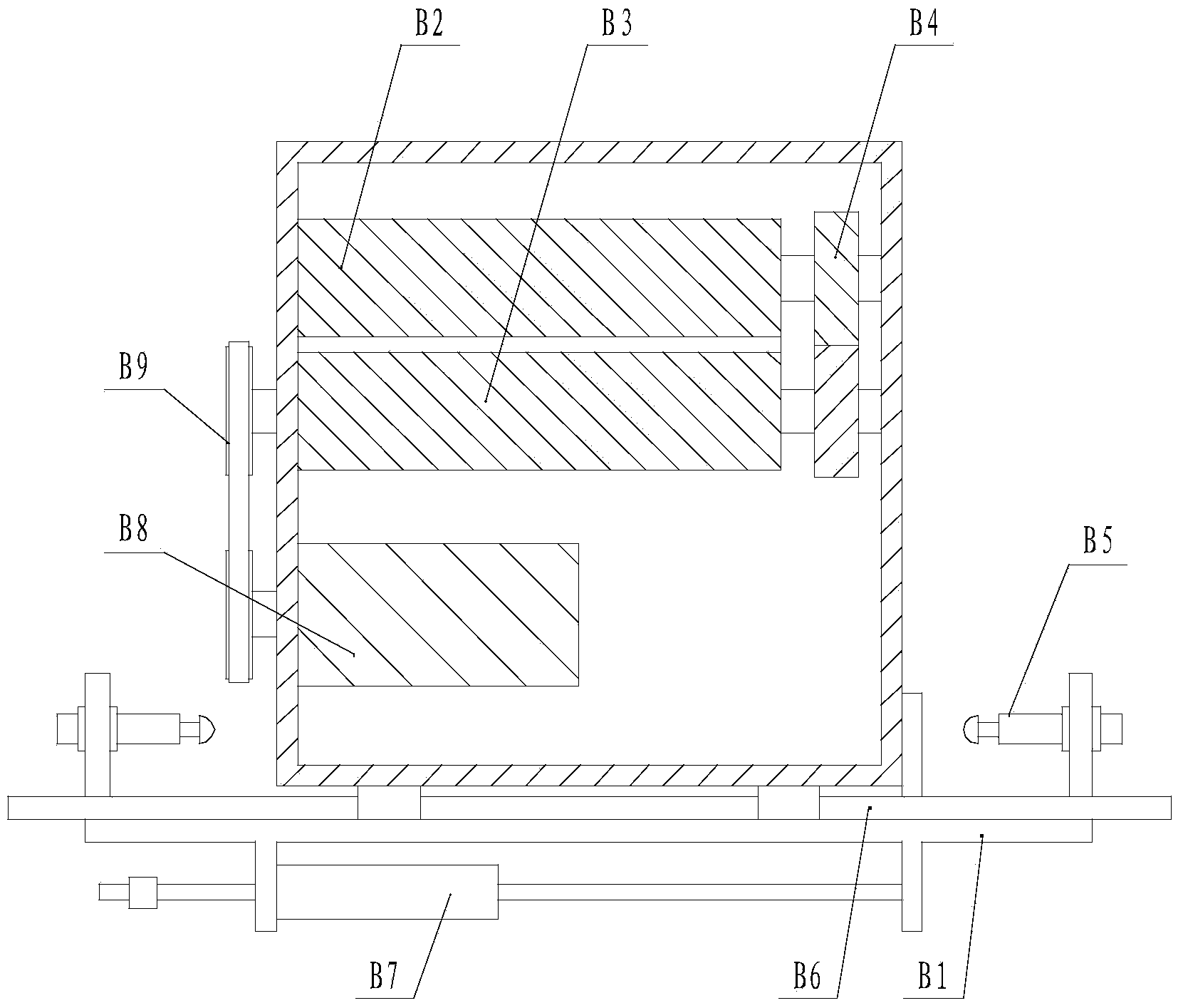 Hardware tool discharging device and feeding equipment special for hardware tool discharging device