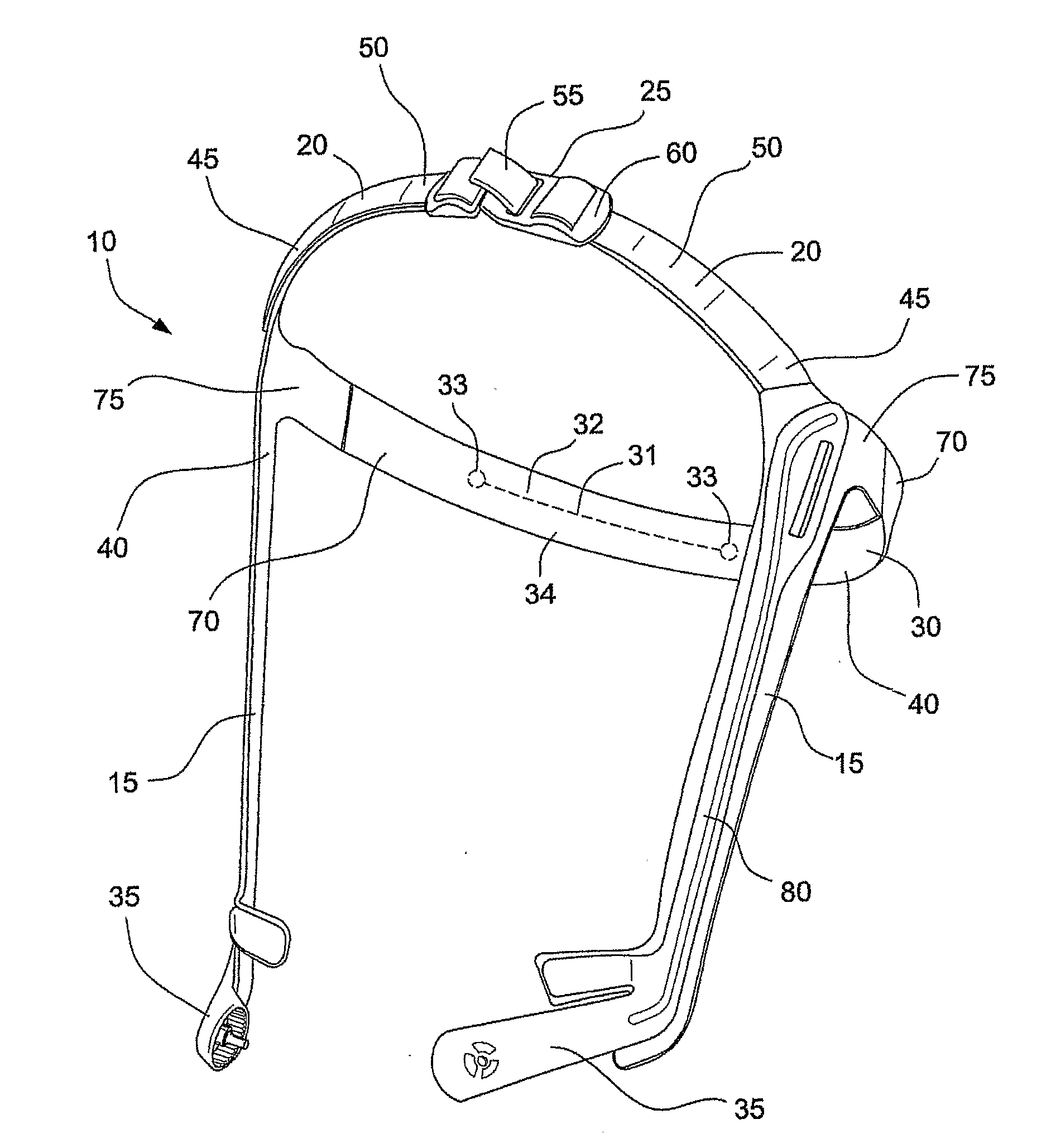 Headgear for a respiratory mask and a method for donning a respiratory mask