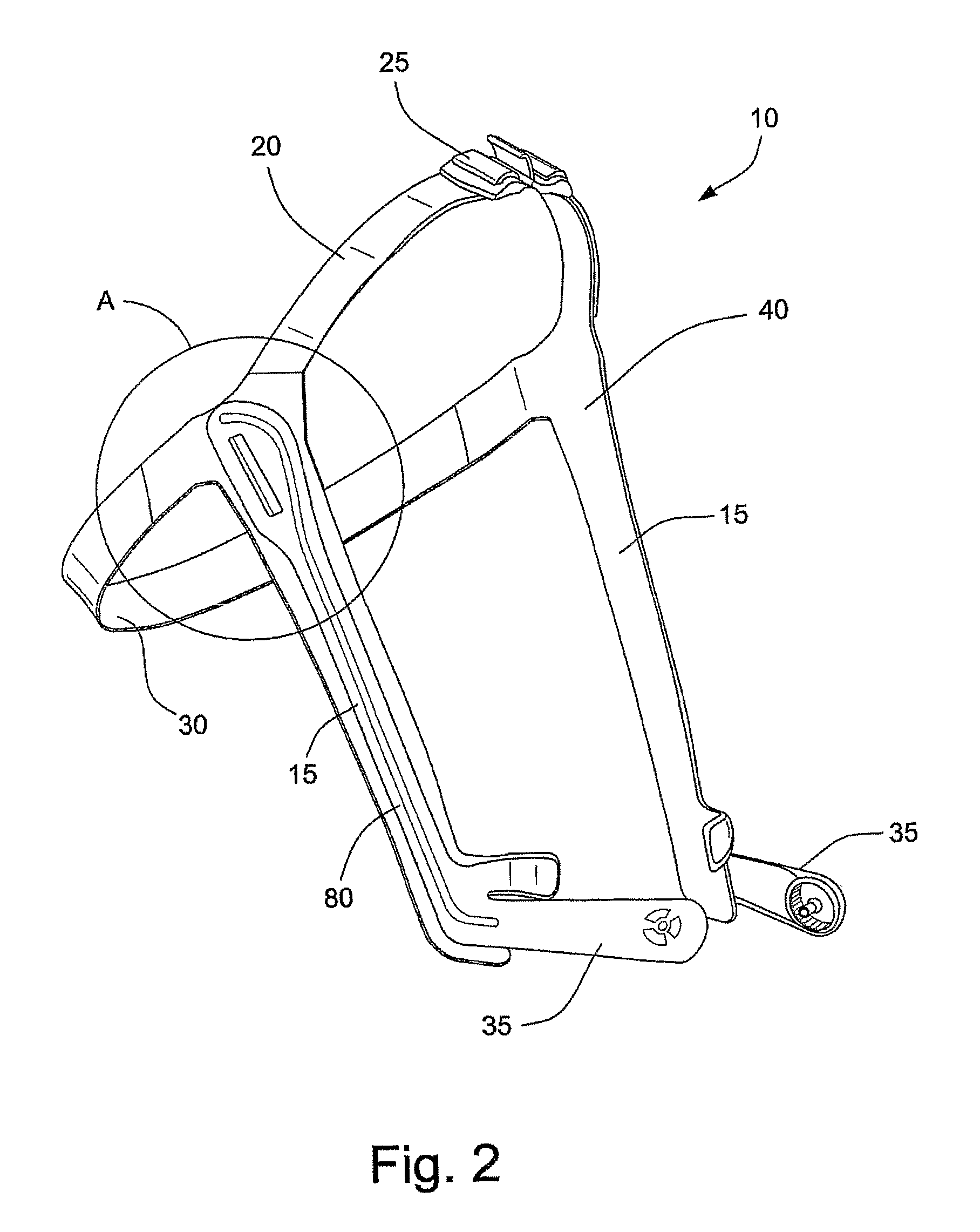 Headgear for a respiratory mask and a method for donning a respiratory mask