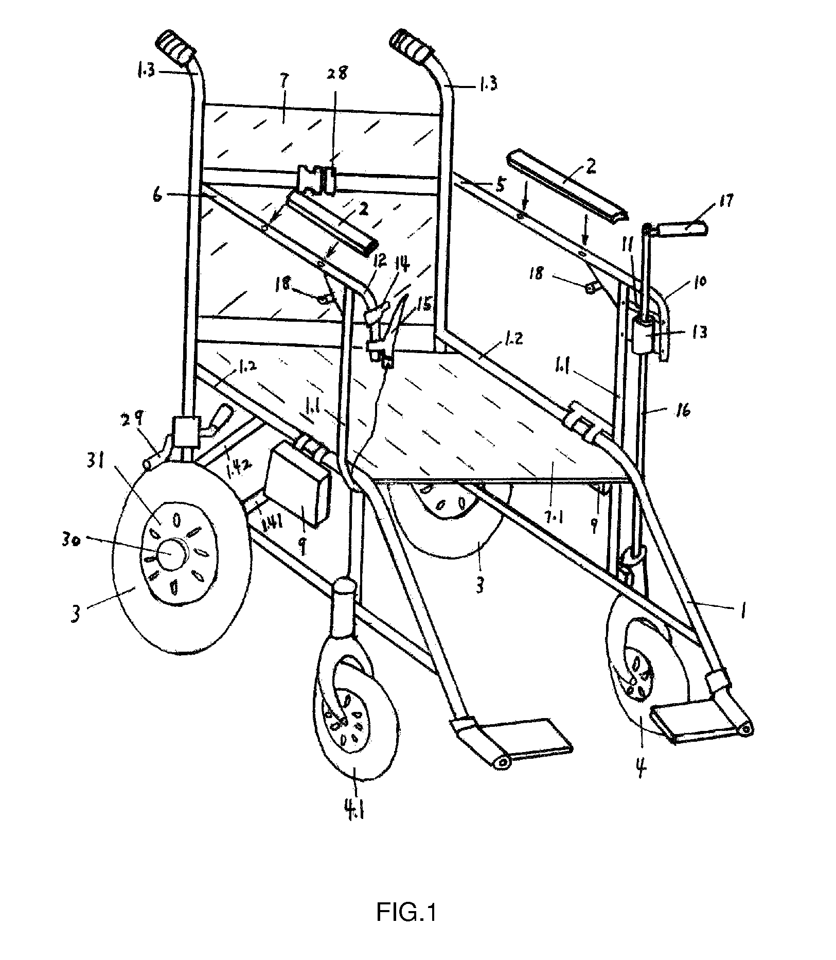 Portable power-saving and foldable electric wheel chair