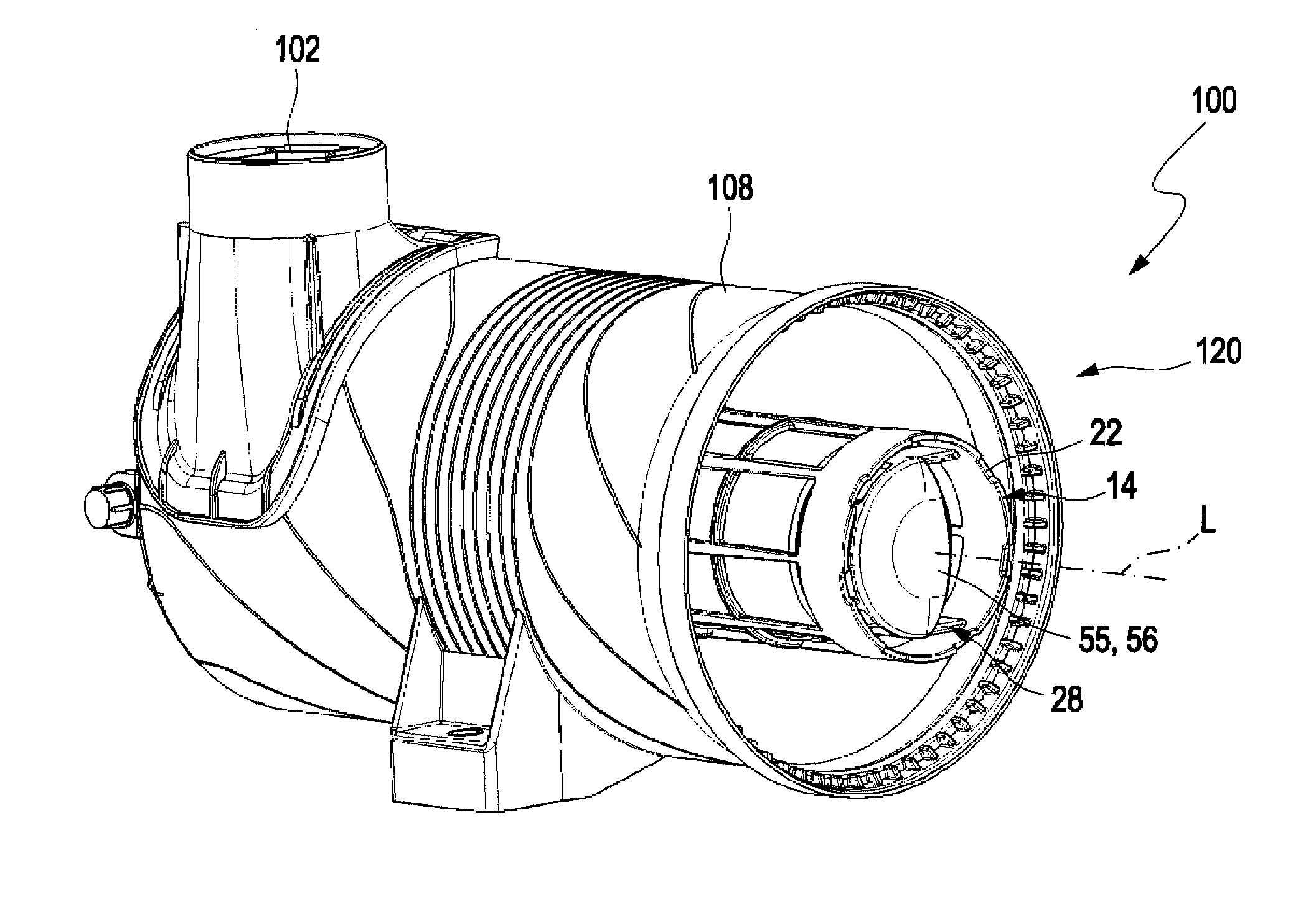 Air filter system and air filter element for an air filter system