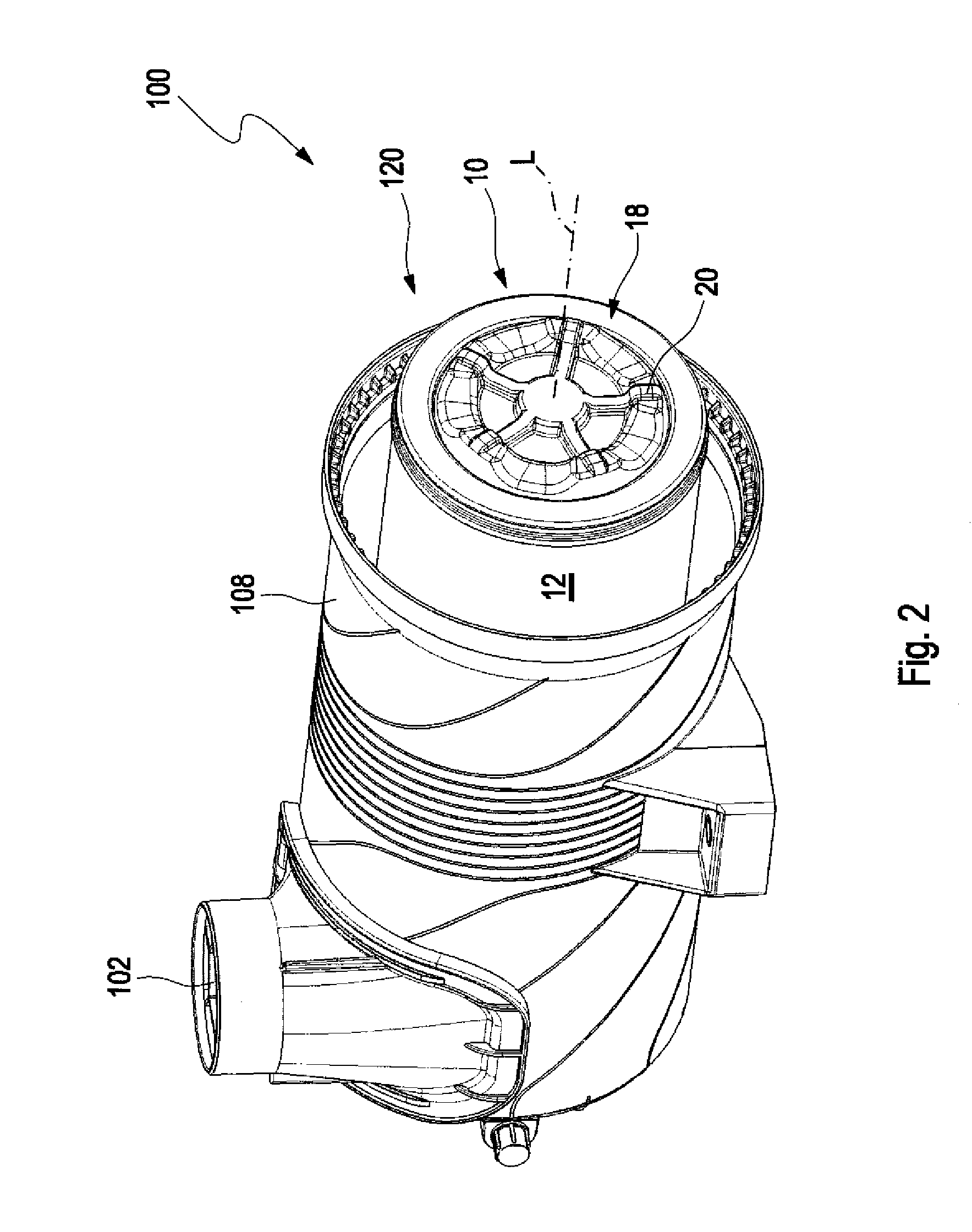 Air filter system and air filter element for an air filter system