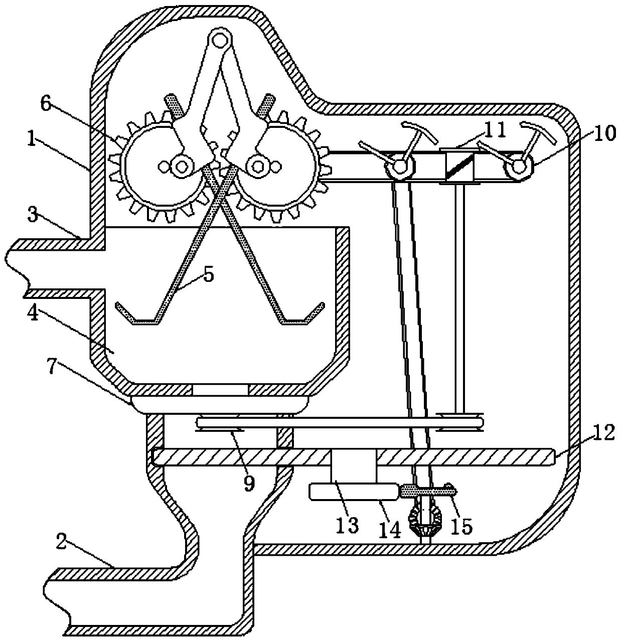 Construction coating stirring device capable of preventing precipitation and automatically replacing filter tool