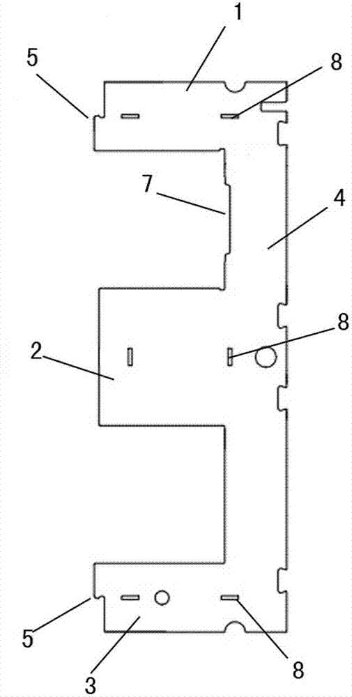 Structure and continuous stamping and automatic overlapping and assembling method of silicon steel sheets of transformer iron core of welding machine