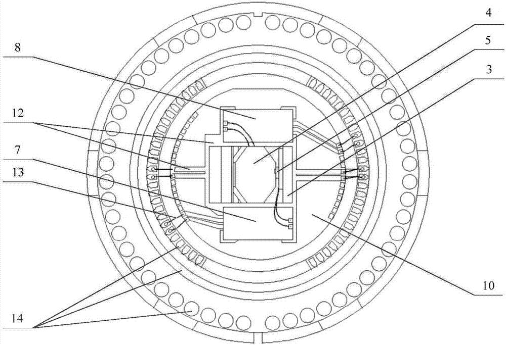 A unit type dual-band infrared detection component suitable for low temperature environment