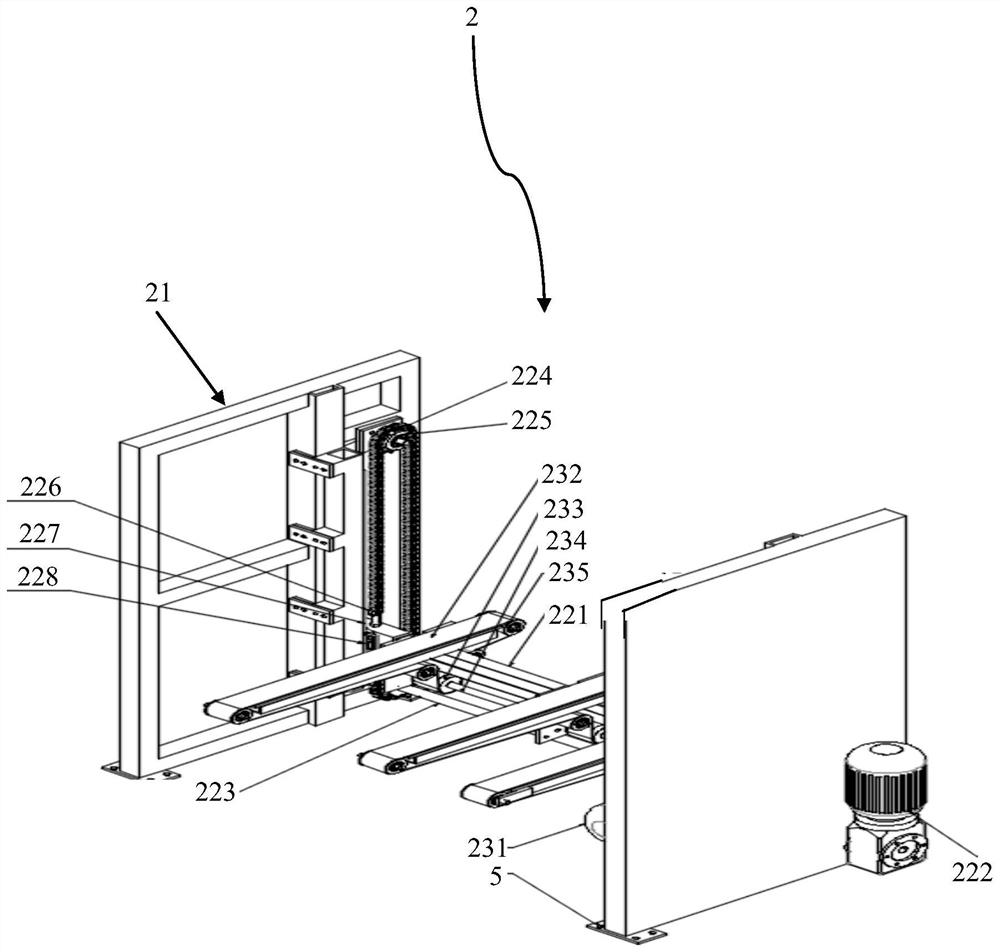 A transport mechanism for transshipment of cartons