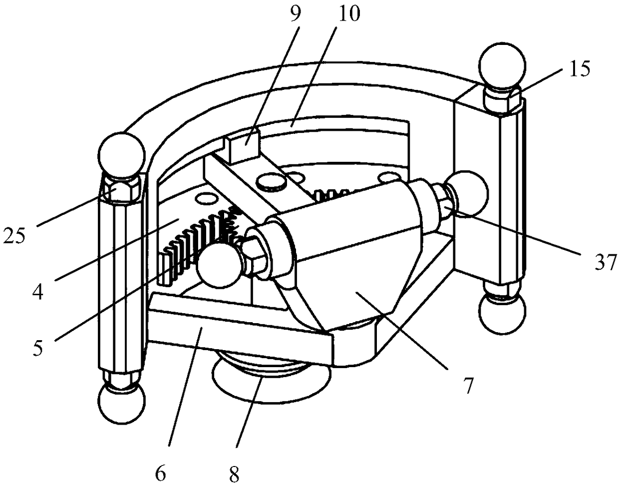 A four-degree-of-freedom robot mechanism capable of full rotation