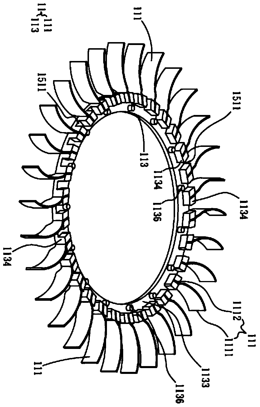 Fan wheel structure of cooling fan