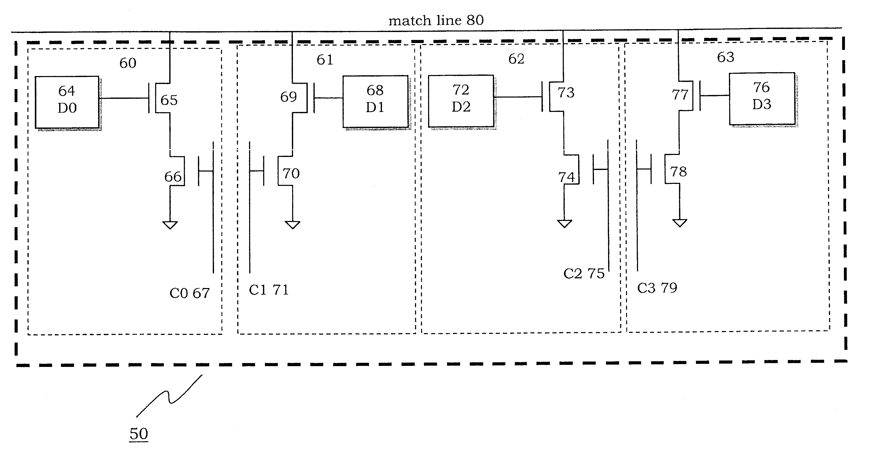 Structure and method of an encoded ternary content addressable memory (CAM) cell for low-power compare operation