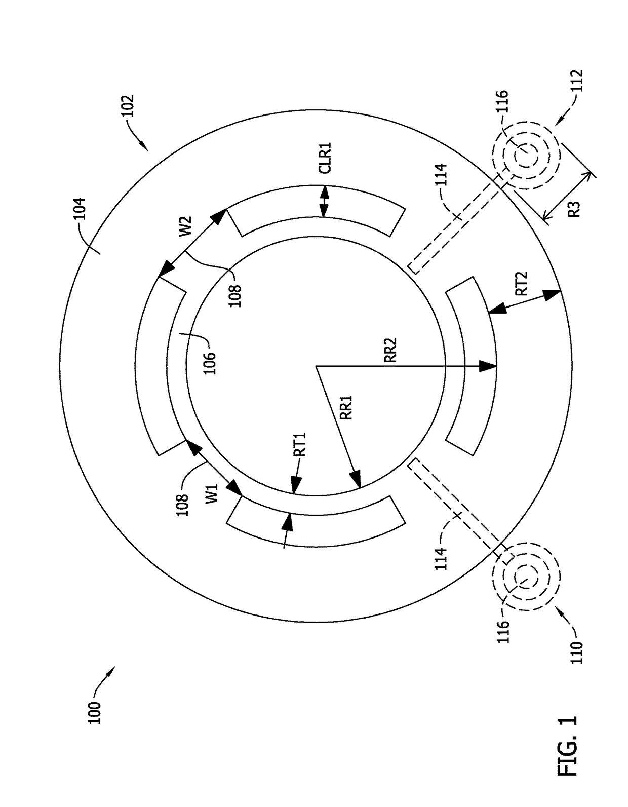 Ring antenna array element with mode suppression structure