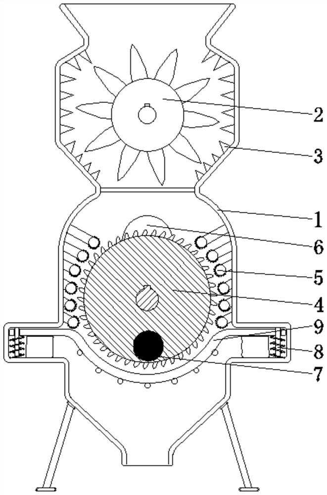 Solid waste recycling and crushing device