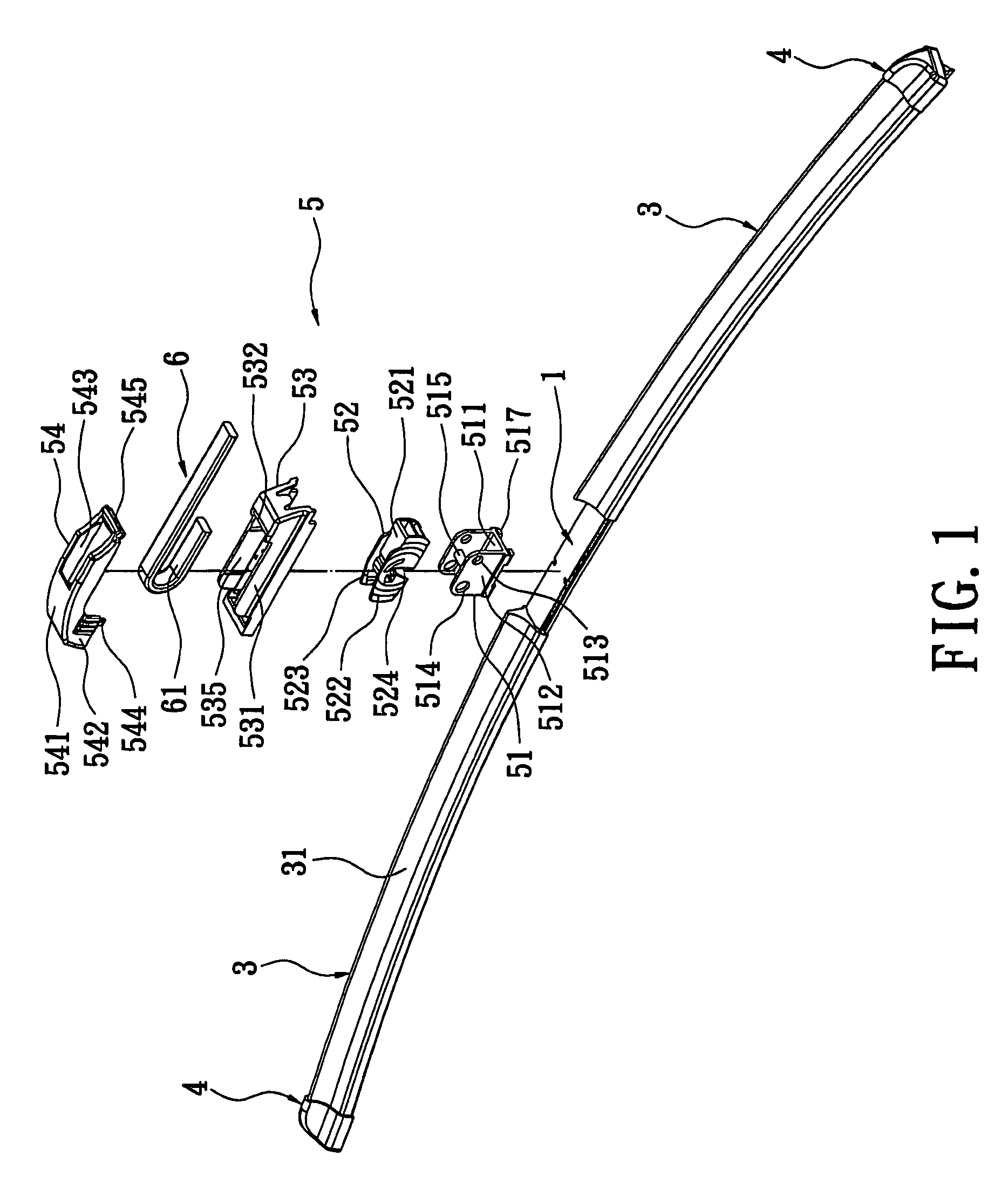 Windscreen wiper structure