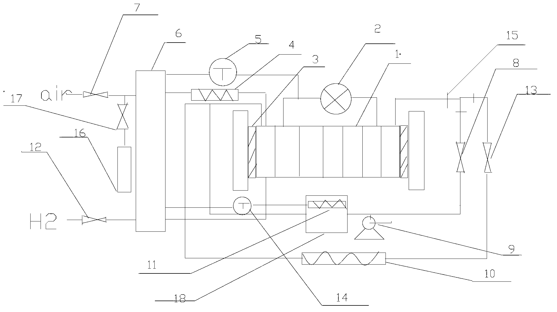 Minus 20 DEG C-quick start proton exchange membrane fuel cell system