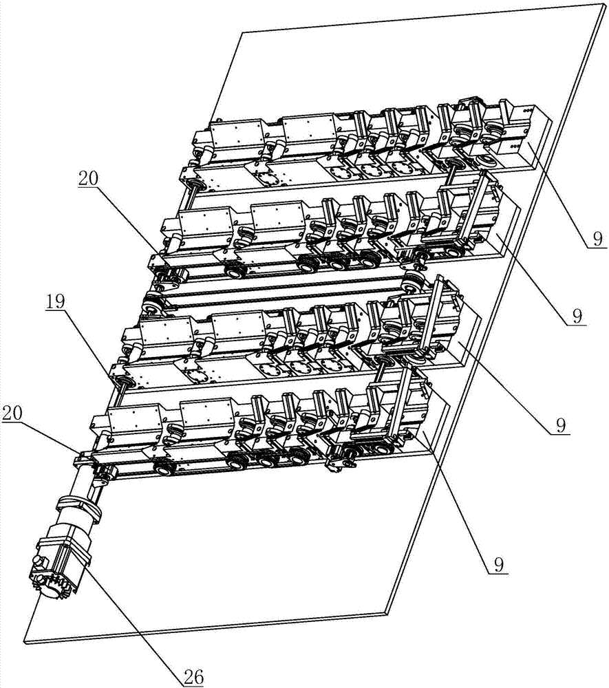 A multi-station crystal bar single-wire cutting machine