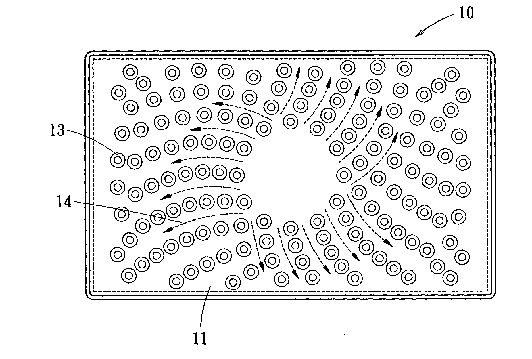 Planar heat pipe structure