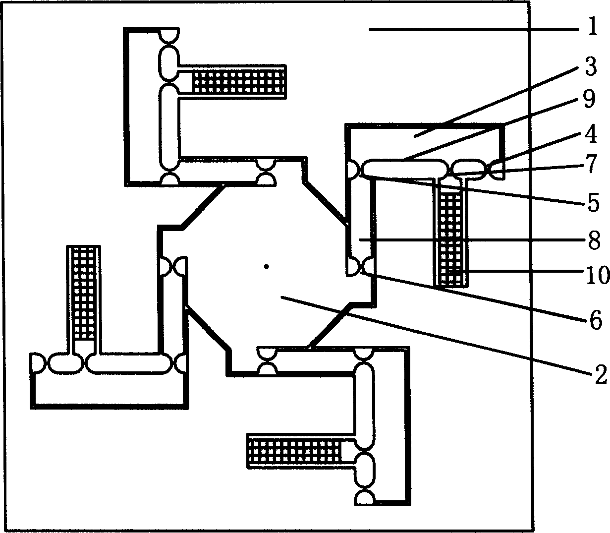 One-piece complaisant precision positioning platform in three degrees of freedom and parallel redundancy degree in single layer