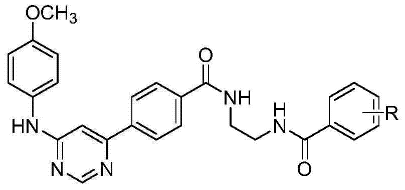 N,6 diphenylpyrimidine-4-amine Bcr-Abl inhibitors as well as preparation method and application thereof