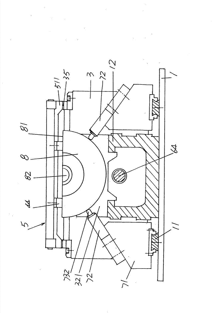 Fixture device for processing glass moulds