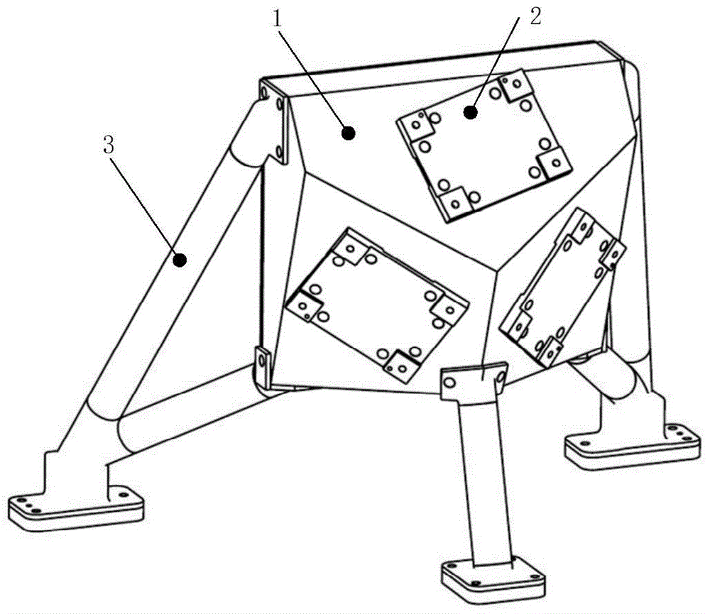 Installation structure of high-precision micro-deformation attitude control instrument for spacecraft