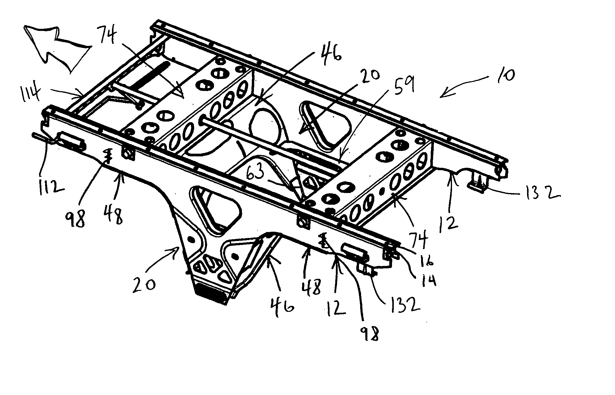 Lightweight reinforced tractor-trailer slider