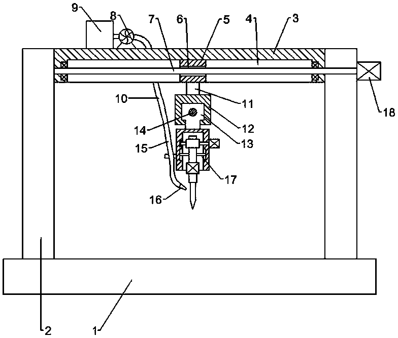 Drilling equipment with adjusting function for automobile engine shell machining